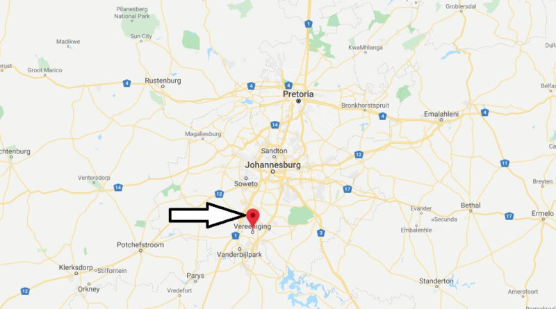 Where is Vereeniging Located? What Country is Vereeniging in? Vereeniging Map