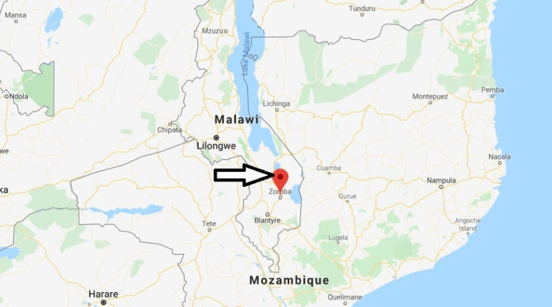 Where is Zomba Located? What Country is Zomba in? Zomba Map