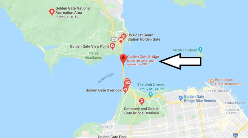 Where Is Golden Gate Bridge Located What Country Is Golden Gate Bridge In Golden Gate Bridge Map 800x445 