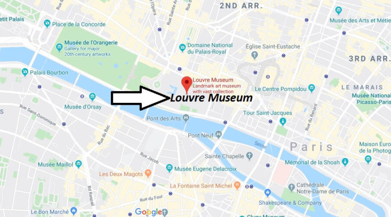 Where is Louvre Museum Located? What Country is Louvre Museum in? Louvre Museum Map