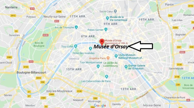 Where is Musée d'Orsay Located? What Country is Musée d'Orsay in? Musée d'Orsay Map