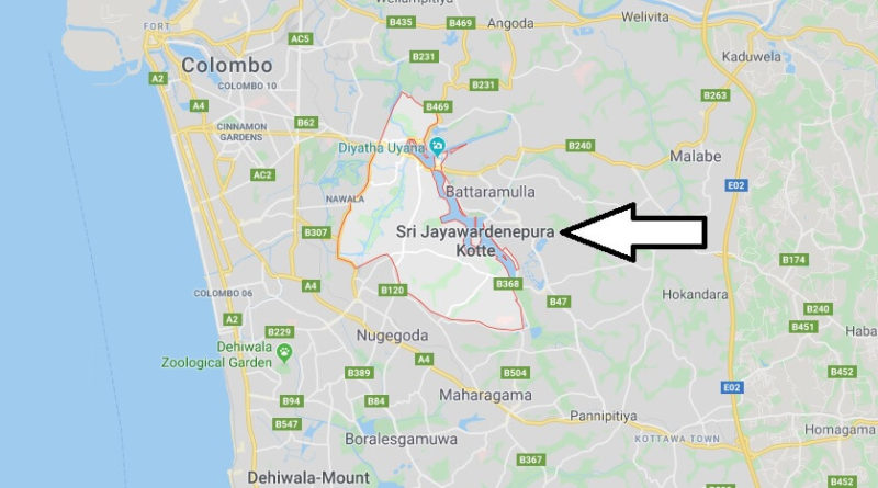 Where is Sri Jayewardenepura Kotte Located? What Country is Sri Jayewardenepura Kotte in? Sri Jayewardenepura Kotte Map