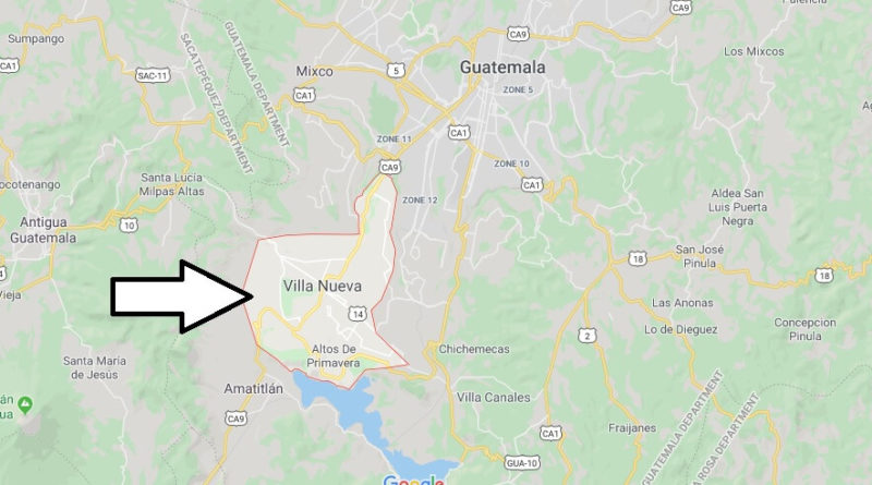 Where is Villa Nueva Located? What Country is Villa Nueva in? Villa Nueva Map