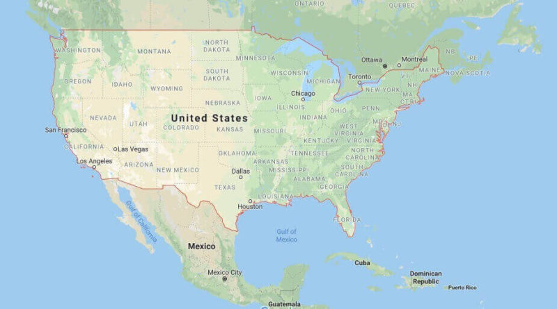 united states of america map