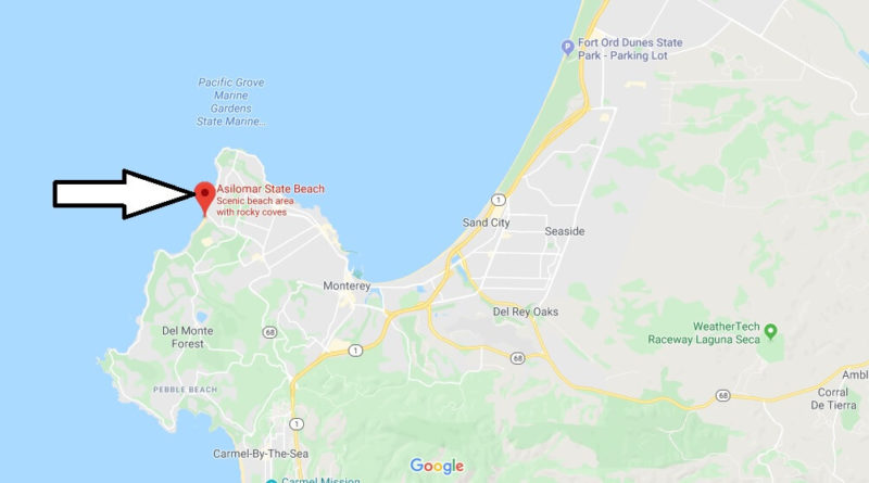 Where is Asilomar State Beach? How far is Asilomar from Monterey?