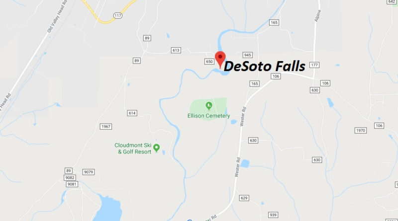 Where is DeSoto Falls? How long is the hike to DeSoto Falls?