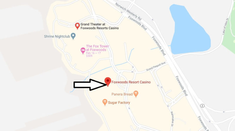 aerial map of foxwoods casino