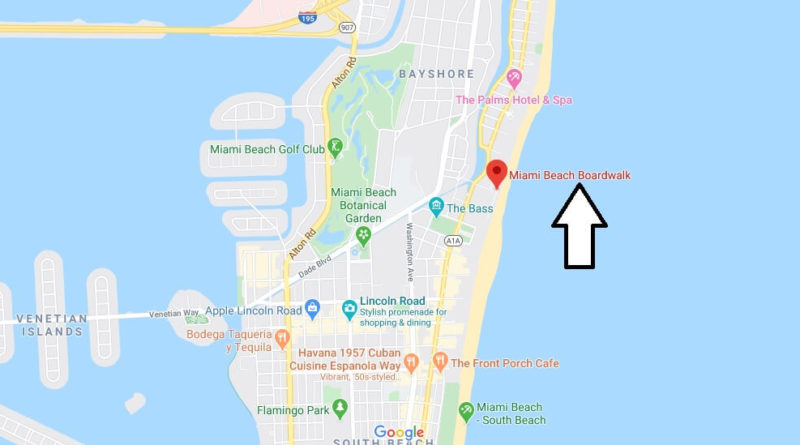 Where is Miami Beach Boardwalk? Where does Miami Beach Boardwalk start?