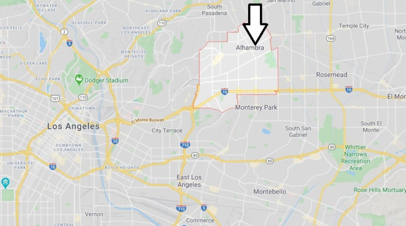 Where is Alhambra California? What county is Alhambra in? Alhambra Map