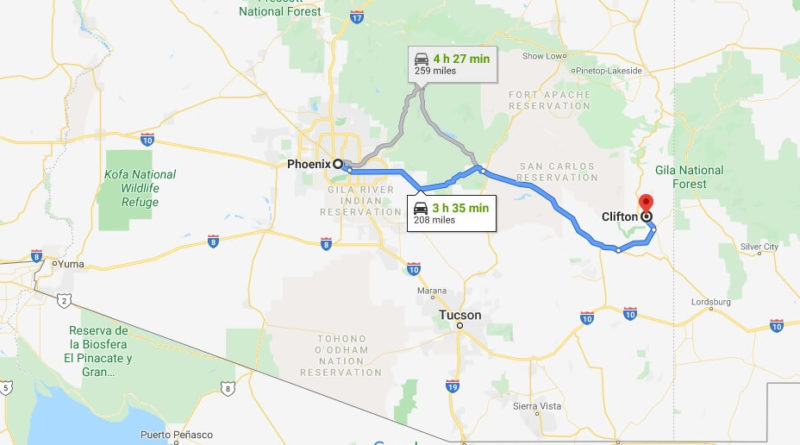 Where Is Clifton Arizona What County Is Clifton In Clifton Map 800x445 