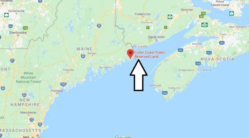 Where is Cutler Coast Public Reserved Land?