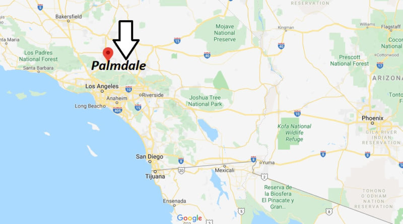 Where is Palmdale, California? What county is Palmdale in? Palmdale Map