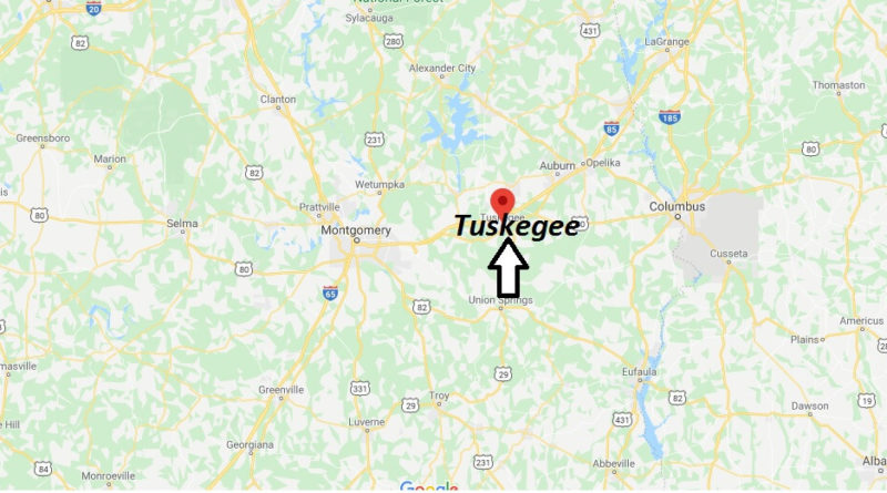 Where is Tuskegee Alabama? What county is Tuskegee in?