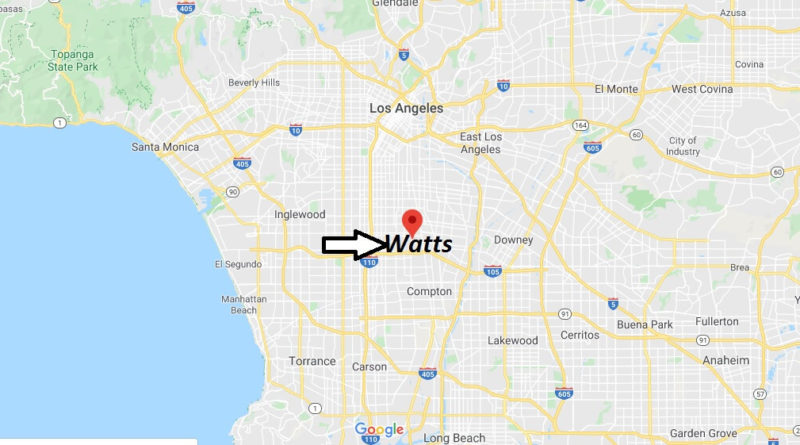 Where is Watts, California? What county is Watts in? Watts Map
