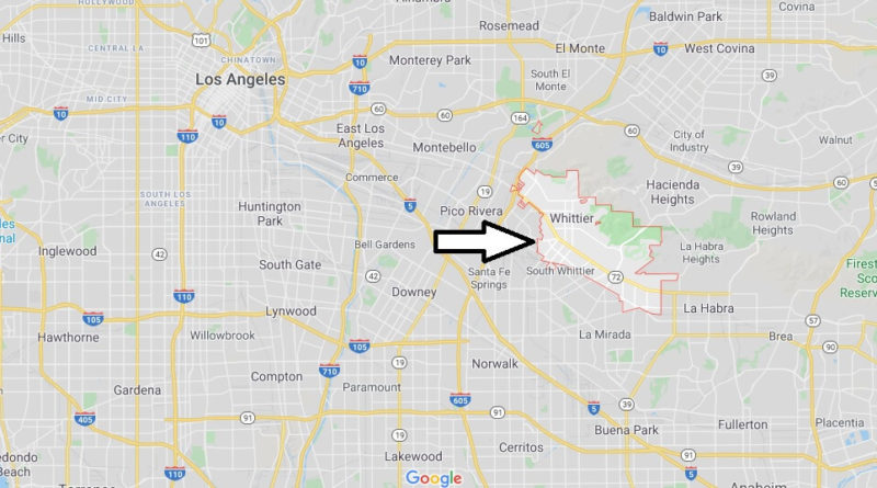 Where is Whittier, California? What county is Whittier in? Whittier Map