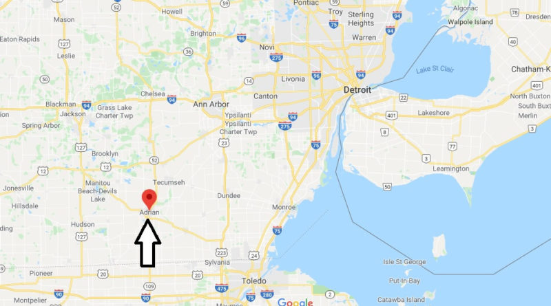 Where is Adrian, Michigan? What county is Adrian in? Adrian Map