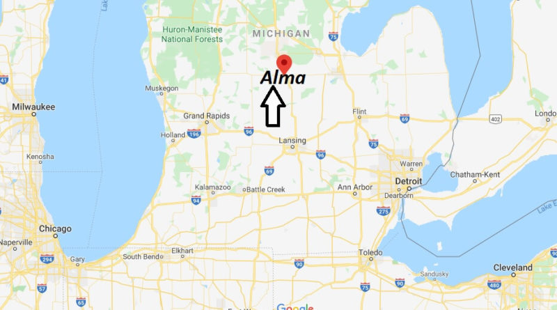 Where is Alma, Michigan? What county is Alma in? Alma Map