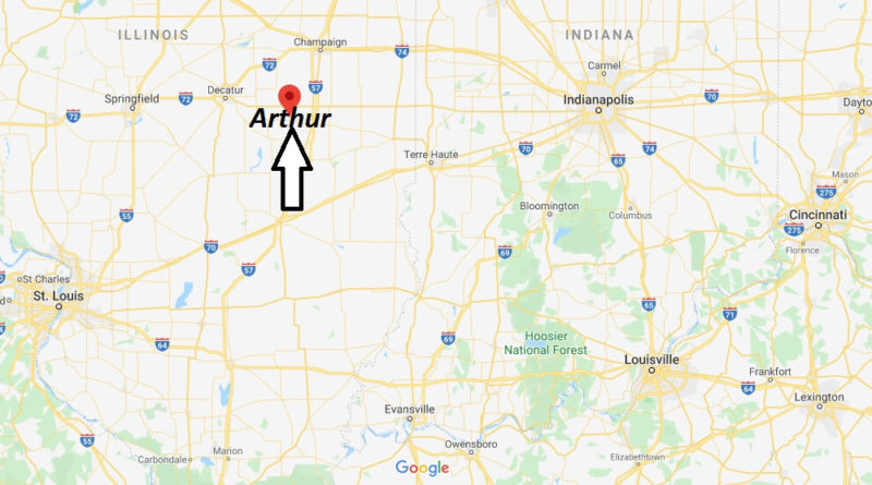 Where is Arthur, Illinois? What county is Arthur in? Arthur Map