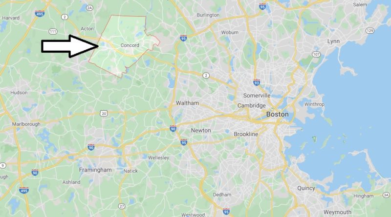 Where is Concord, Massachusetts? What county is Concord in? Concord Map