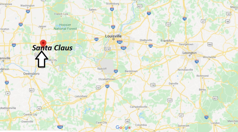 Where is Santa Claus, Indiana? What county is Santa Claus in? Santa Claus Map
