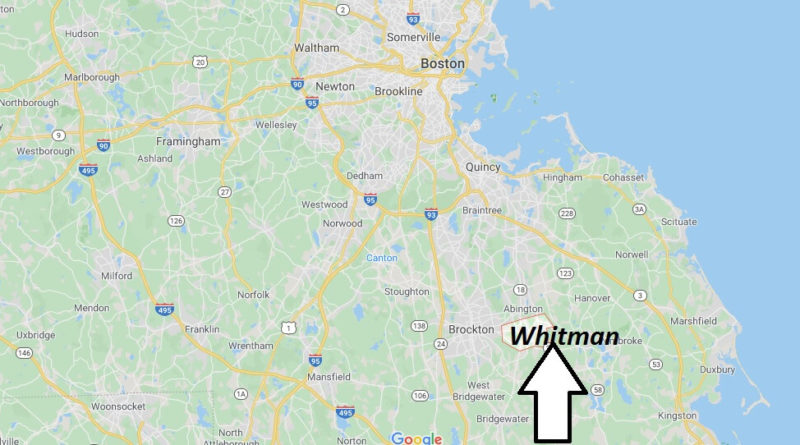 Where is Whitman, Massachusetts? What county is Whitman in? Whitman Map