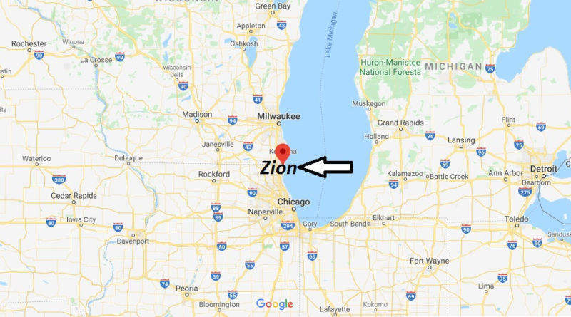 Where is Zion, Illinois? What county is Zion in? Zion Map