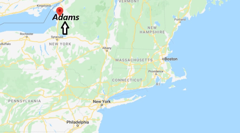 Where is Adams New York? Where is area code 13605