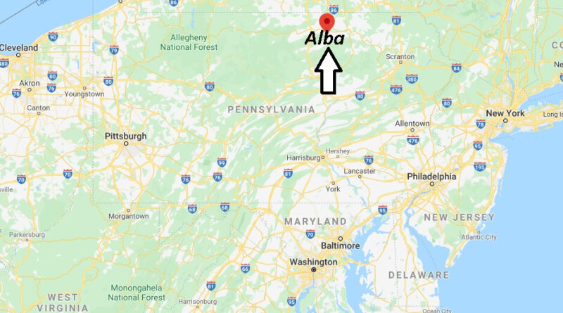 Where is Alba Pennsylvania? Where is zip code 16910