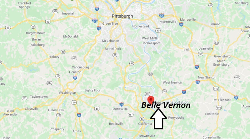 Where is Belle Vernon Pennsylvania? Where is zip code 15012