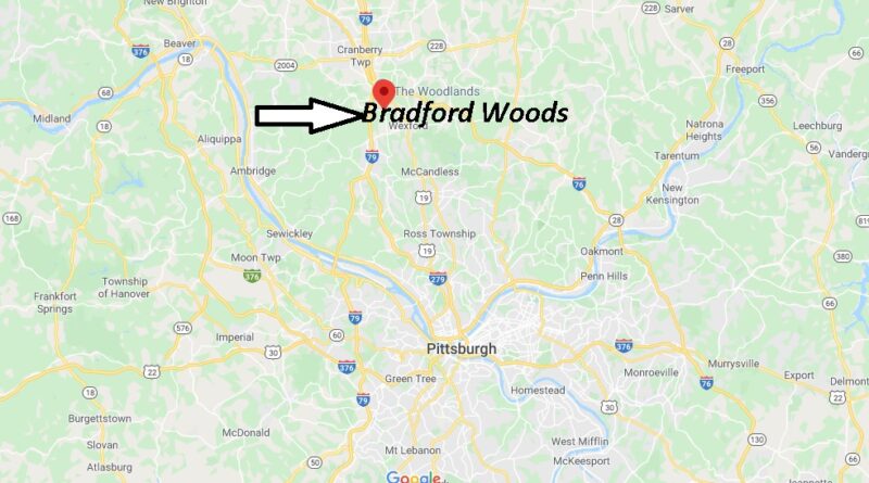 Where is Bradford Woods Pennsylvania? Where is zip code 15015