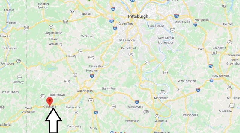 Where is Claysville Pennsylvania? Zip code 15323
