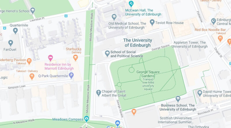Where is University of Edinburgh Located? What City is University of Edinburgh in