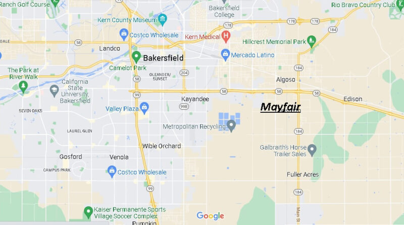 Where is Mayfair California? Map of Mayfair