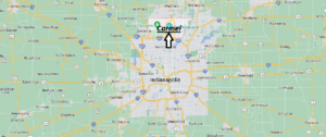 Where is Carmel in relation to Indianapolis