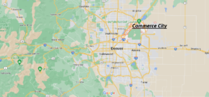Where is Commerce City in relation to Denver