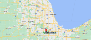 Where is Tinley Park in relation to Chicago
