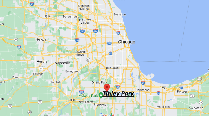 Where is Tinley Park in relation to Chicago
