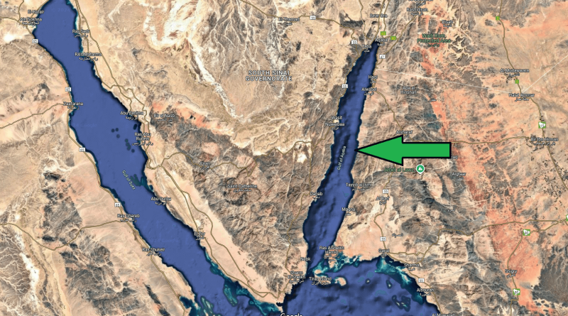 Which country is the Gulf of Aqaba in?